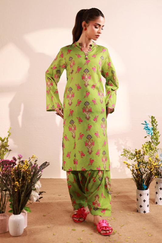 Pear Lawn Printed Suit - 2PC Unstitched | Naqsh