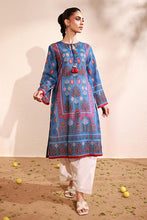 True Blue Lawn Printed Kurti - 1PC | Tabassum