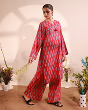 Red Lawn Printed Suit - 2PC Unstitched | Naqsh