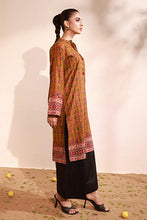 Dijon Mustard Lawn Printed Kurti - 1PC | Tabassum