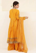 Ochre Lawn Embroidered Suit - 3PC | Noor