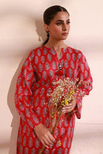 Red Lawn Printed Suit - 2PC Unstitched | Naqsh