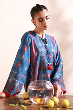 True Blue Lawn Printed Kurti - 1PC | Tabassum