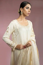 Off White Silk Embroidered Suit - 3PC | Jugnu Festive Collection