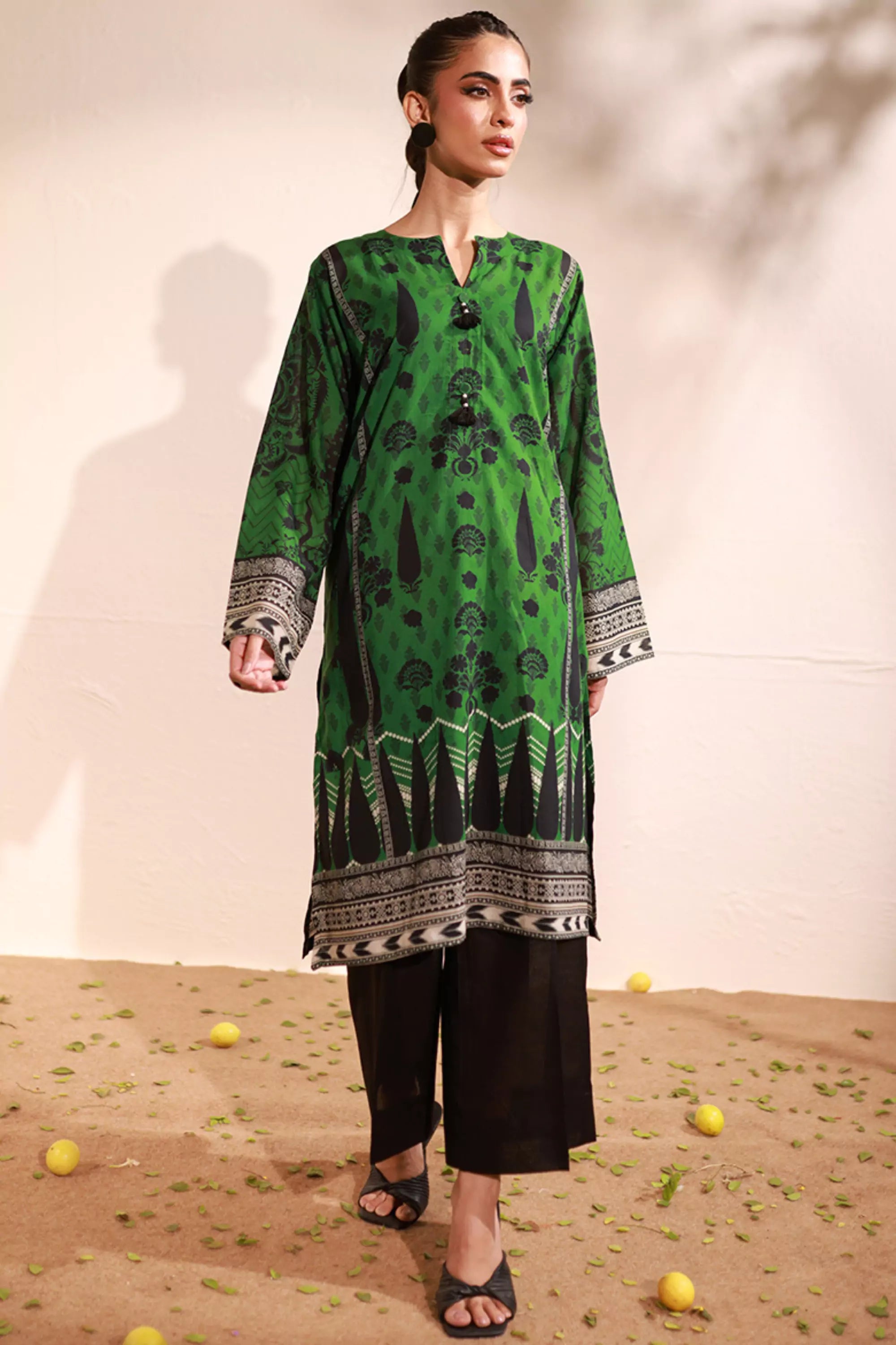 Emerald Lawn Printed Kurti - 1PC