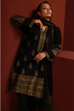 Black Lawn Printed Shirt and Dupatta - 2PC | Qurbat