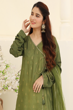 Parrot Green Cotton Silk Printed Suit - 3PC | Alara