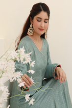 Tale Blue Cotton Silk Printed Suit - 3PC | Alara