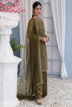 Henna Organza Embroidered Suit - 3PC | Komal