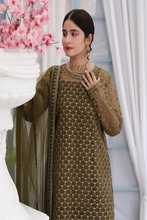 Henna Organza Embroidered Suit - 3PC | Komal