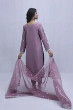 Lavender Raw Silk Suit - 3PC | Gul-e-Zeba