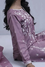 Lavender Raw Silk Suit - 3PC | Gul-e-Zeba