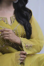 Golden Organza Embroidered Suit - 3PC | Gul-e-Zeba