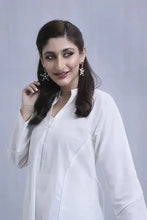 White Cotton Solid Suit - 3PC | Gul-e-Zeba