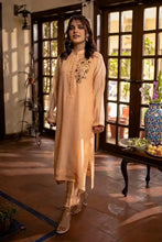 Peach Cotton Net Embroidered Suit - 2PC | Bahar-e-Bakht