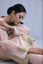 Light Pink Organza Suit - 3PC | Gul-e-Zeba